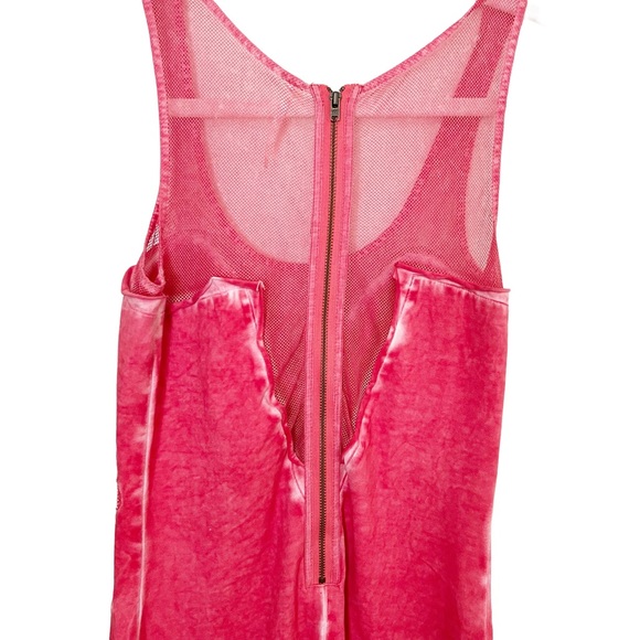 Free People Pink Cotton/mesh beaded dress Barbiecore size xs - Picture 6 of 7